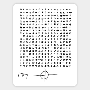 Zodiac Killer Cipher Symbols Magnet